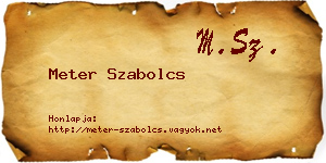 Meter Szabolcs névjegykártya